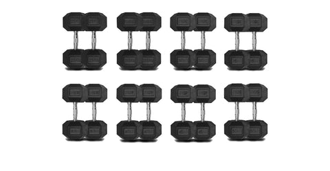 Rubber Hex Dumbbells