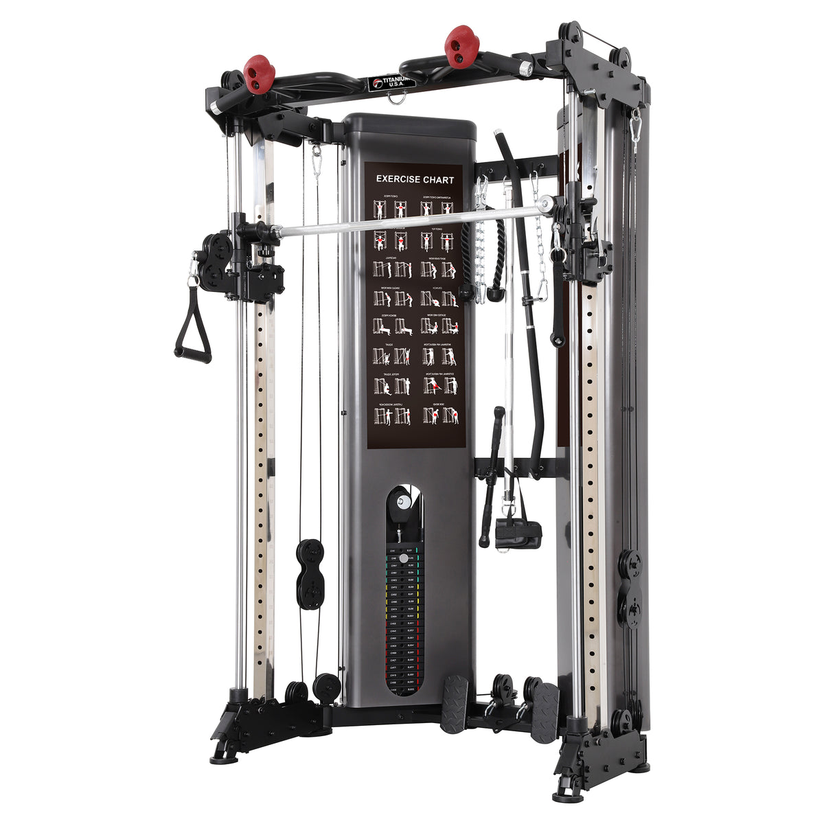 TITANIUM USA R50 FOLDING FUNCTIONAL SMITH MACHINE WITH WEIGHT STACKS