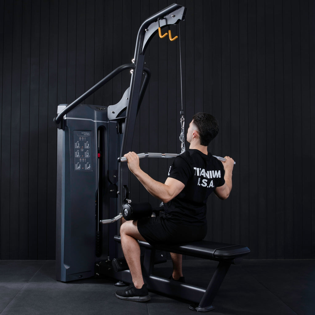 Harvard Machine TITANIUM USA HARVARD DUAL SERIES LAT PULLDOWN & SEATED ROW MACHINE ...