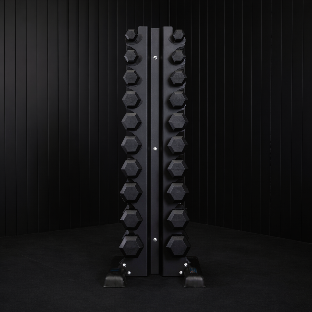 TITANIUM USA COMMERCIAL GRADE 10 PAIR VERTICAL DUMBBELL RACK ...
