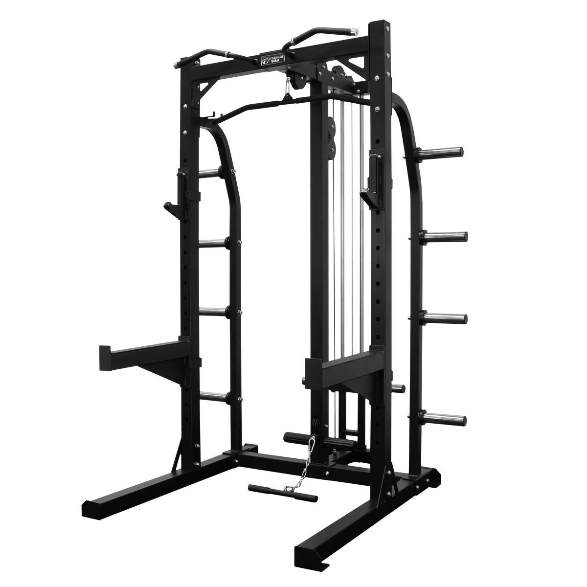 TITANIUM USA P3L SQUAT RACK WITH LAT PULLDOWN – Commercial Fitness ...