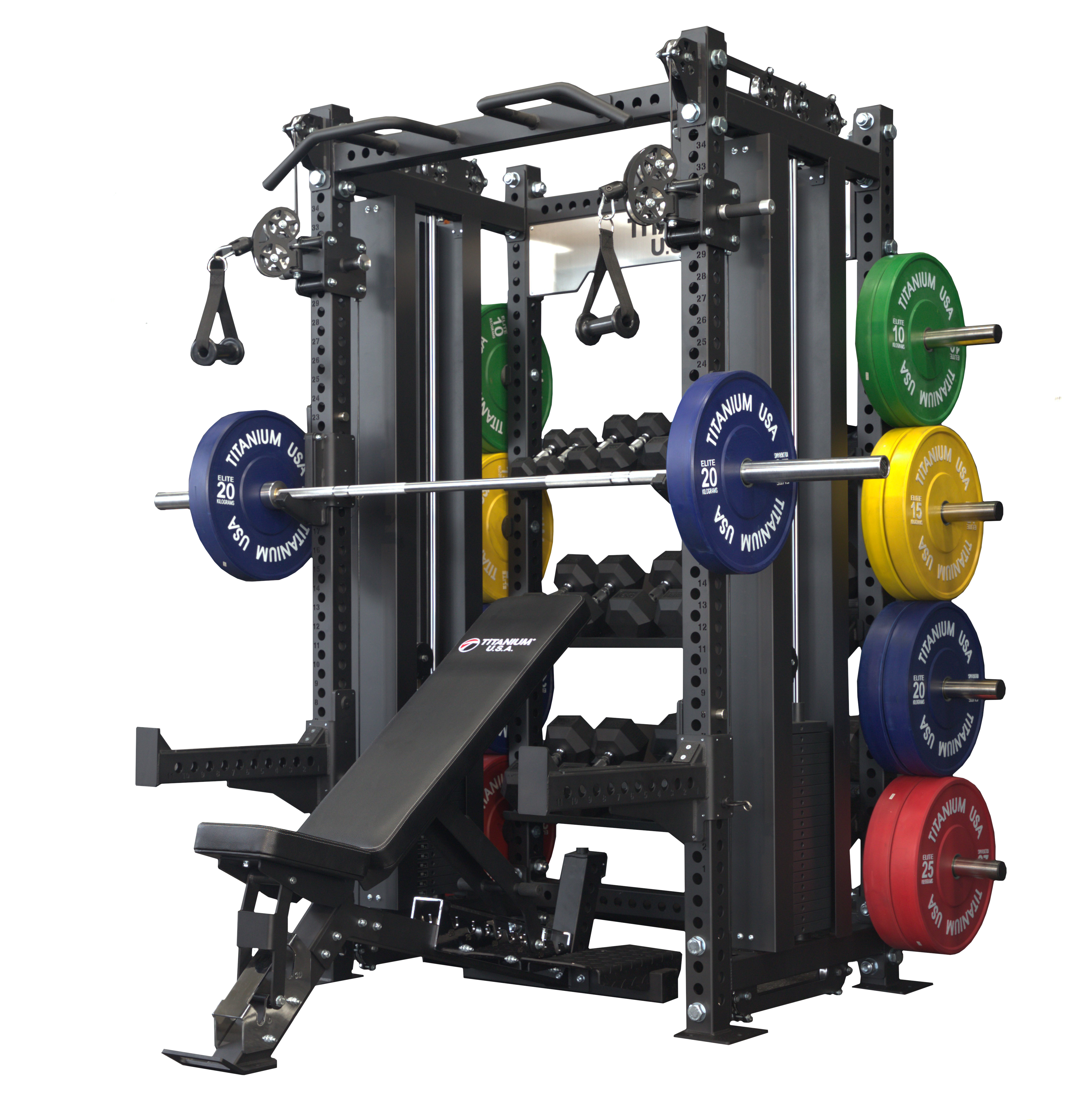 Modular Gym Racks TITANIUM USA M40 MODULAR SERIES FUNCTIONAL TRAINER & SQUAT RACK ...