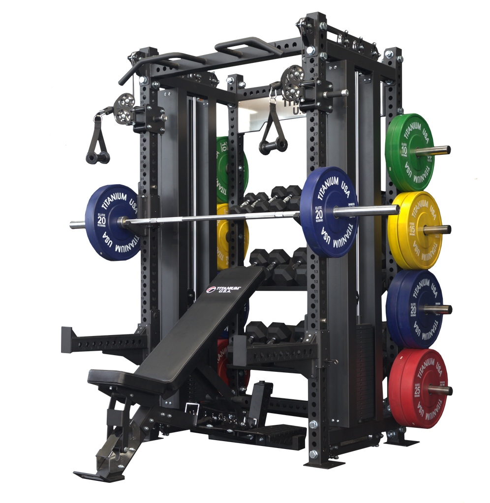 TITANIUM USA M70 MODULAR SERIES FUNCTIONAL TRAINER & SQUAT RACK ...