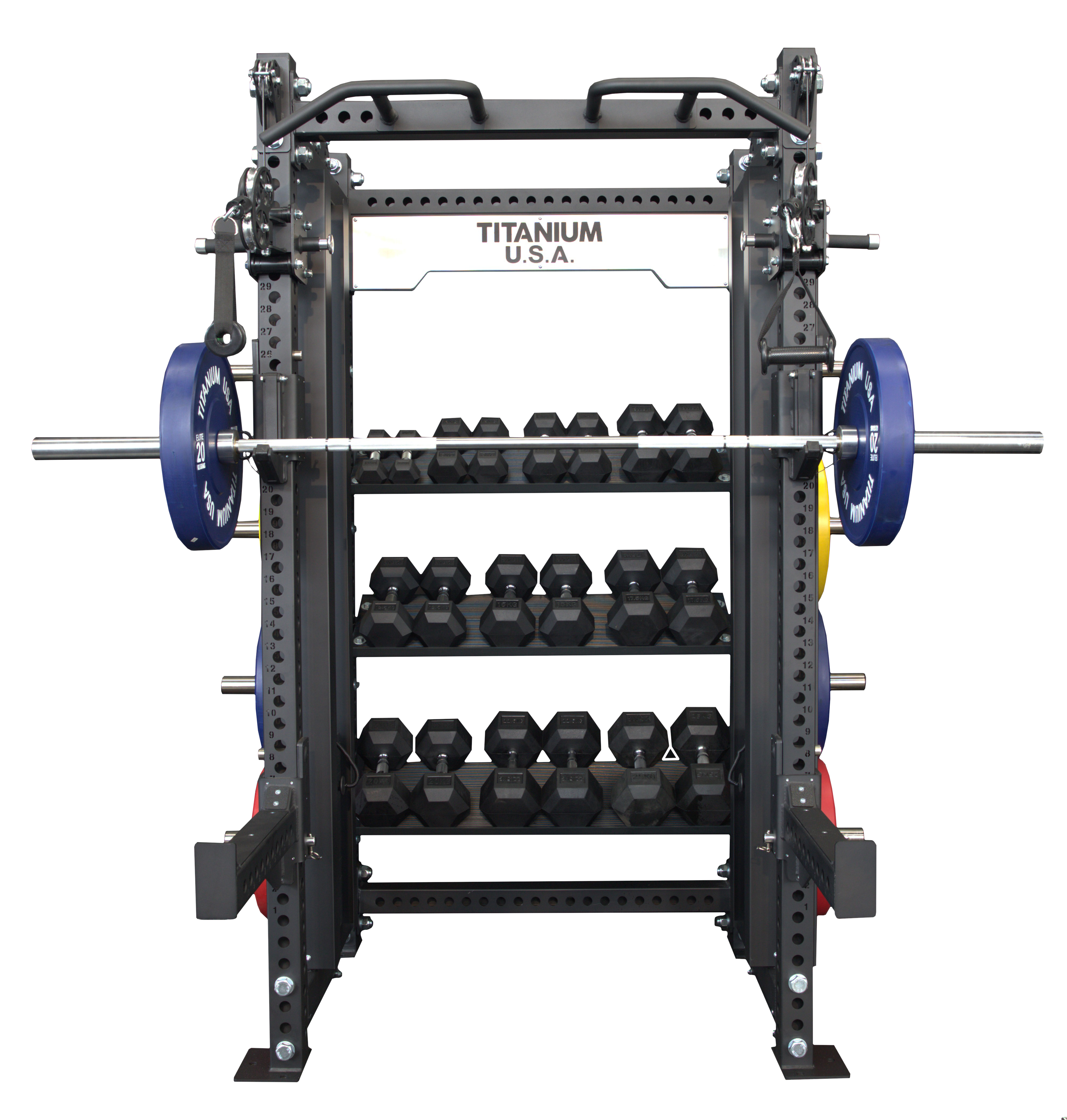 Modular Gym Racks TITANIUM USA M40 MODULAR SERIES FUNCTIONAL TRAINER & SQUAT RACK ...