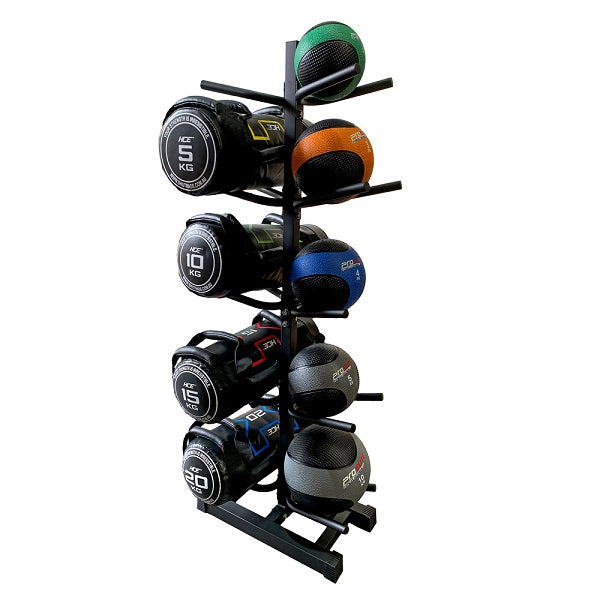 MEDICINE BALL & POWER BAG STORAGE RACK – Commercial Fitness Equipment