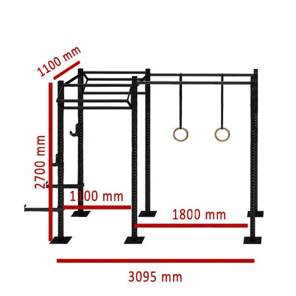 2 Inch Lean Rig Titanium USA 2 Cell Narrow Rig With 2 Tri Bars Fs-Nr2C2T – Commercial ...