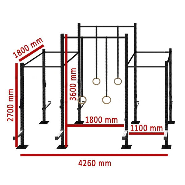 Perfect Cell Rigs Titanium USA 3 Cell Rig With 2 Extensions Fs-3C2E – Commercial Fitness ...