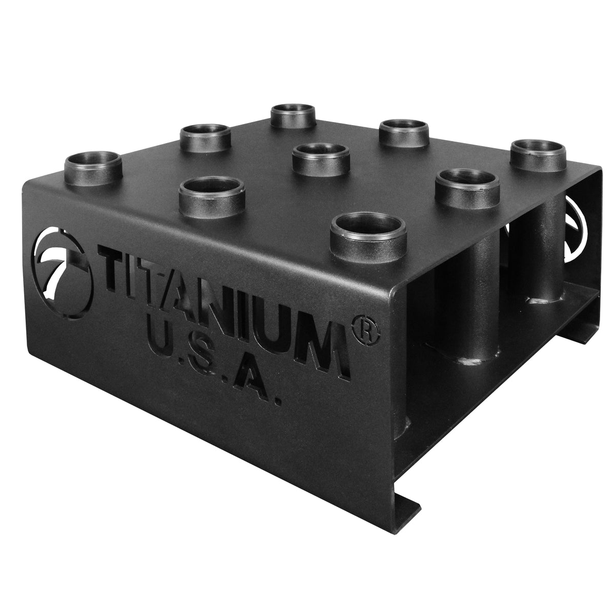 TITANIUM USA LASER CUT 9 BAR VERTICAL RACK – Commercial Fitness Equipment