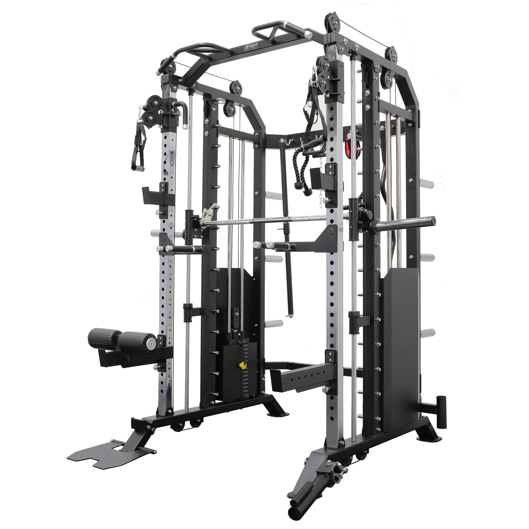 TITANIUM USA G40 GOLIATH FUNCTIONAL SMITH MACHINE WITH WEIGHT STACKS ...