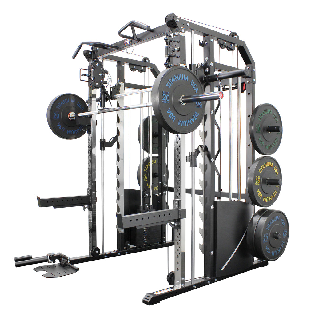TITANIUM USA G50 FUNCTIONAL SMITH MACHINE WITH WEIGHT STACKS ...