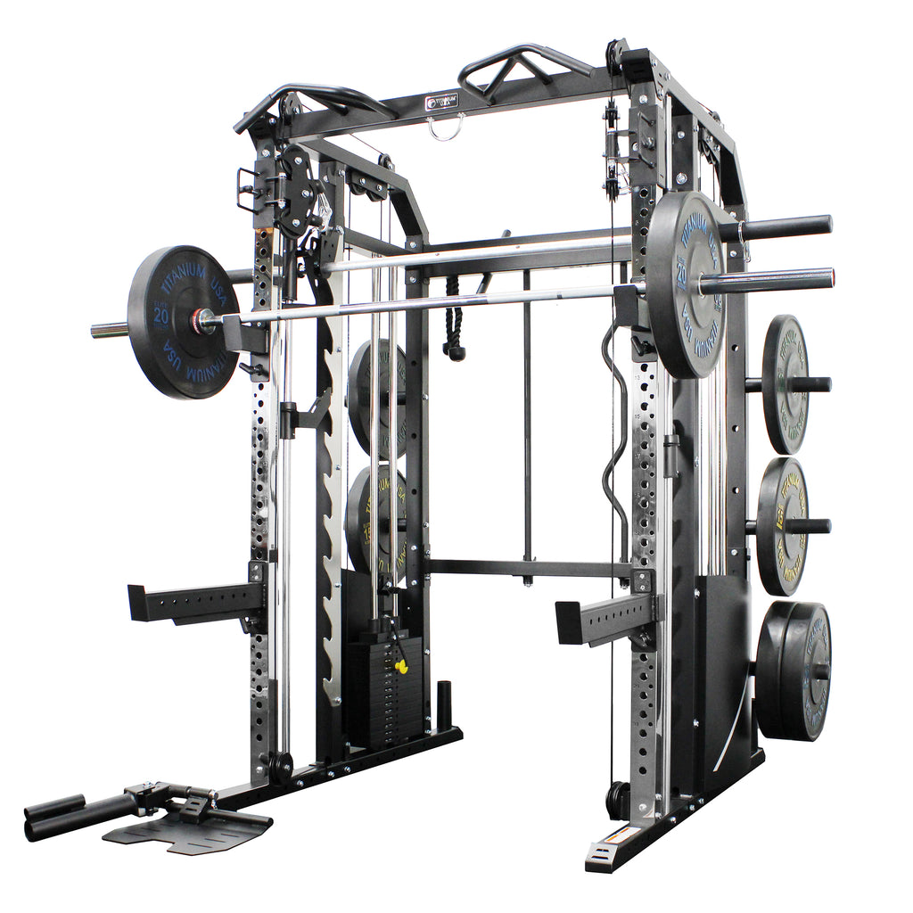 TITANIUM USA G50 FUNCTIONAL SMITH MACHINE WITH WEIGHT STACKS ...