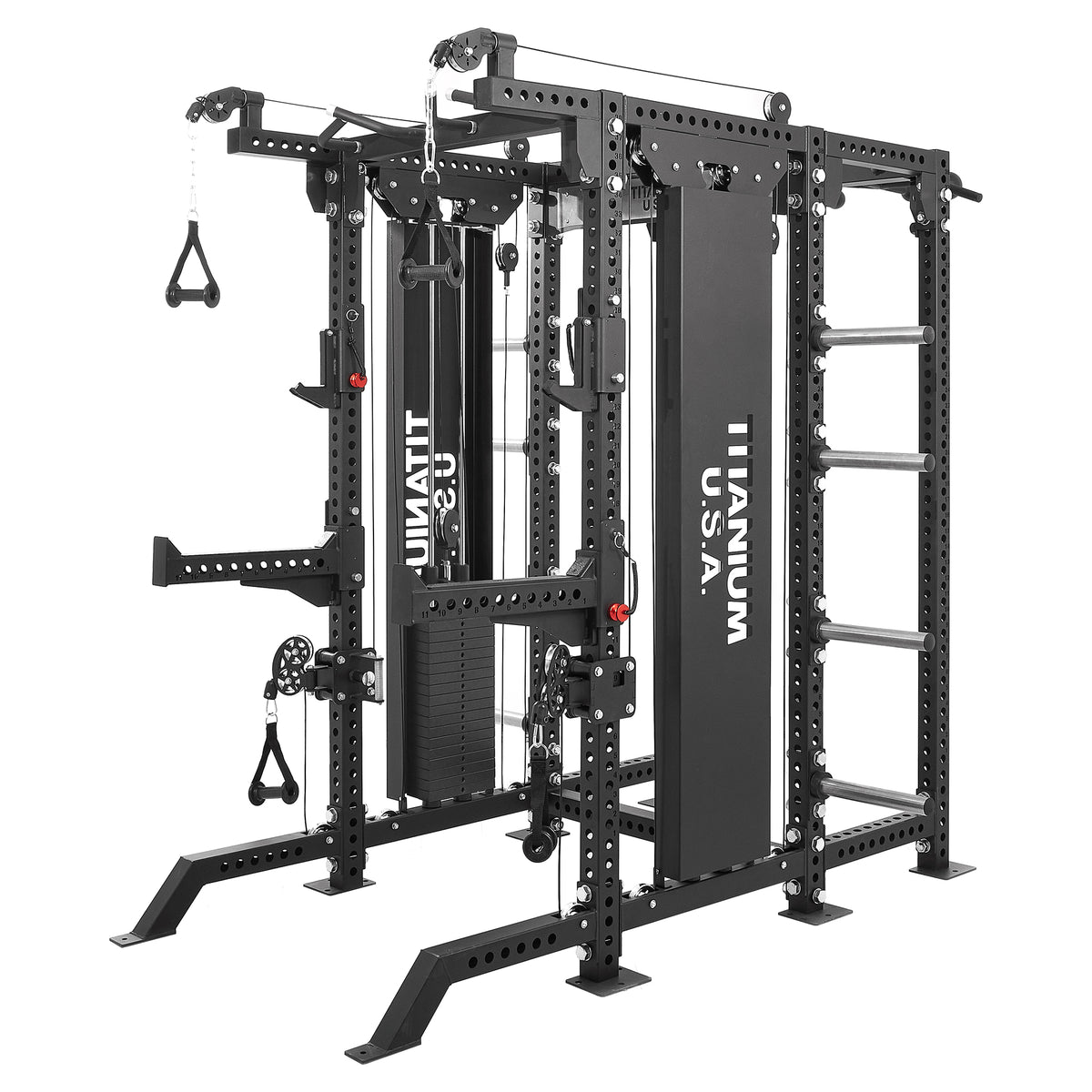 TITANIUM USA M90 MODULAR SERIES FUNCTIONAL TRAINER & DUAL ENTRY SQUAT ...