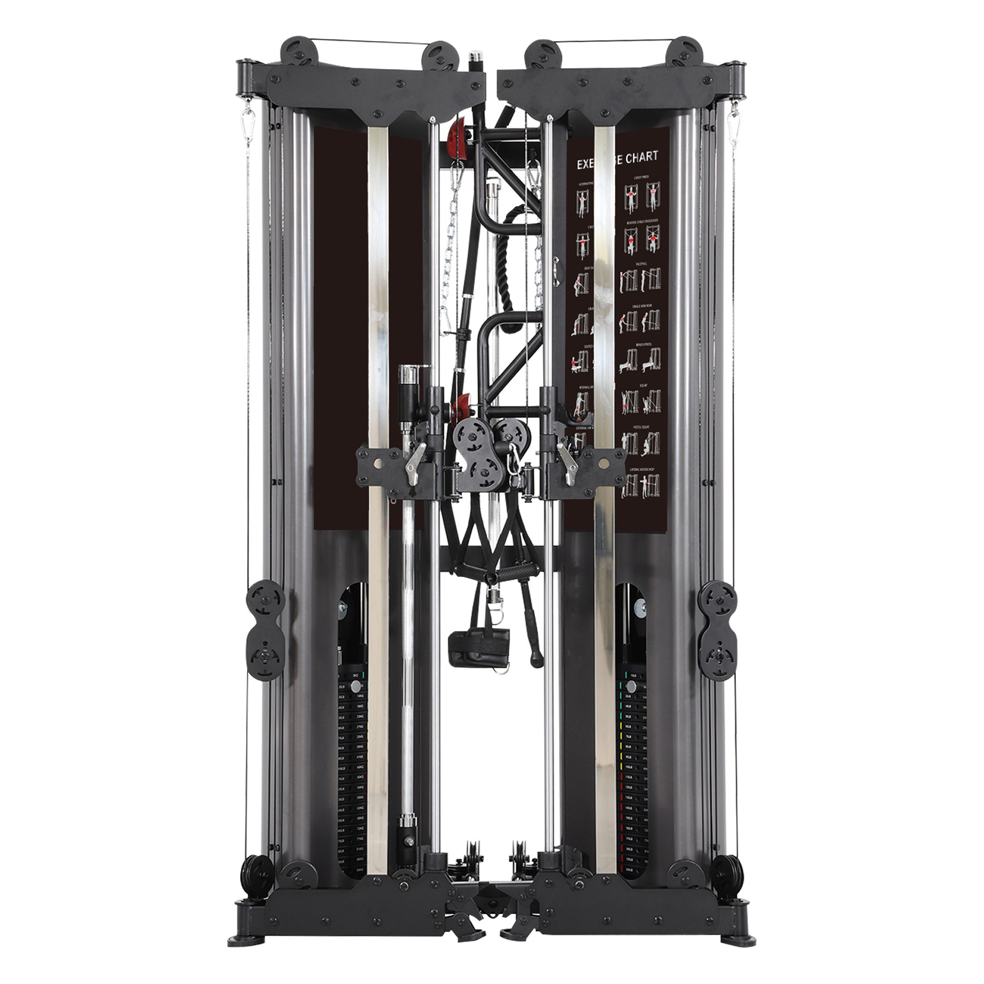 TITANIUM USA R50 FOLDING FUNCTIONAL SMITH MACHINE WITH WEIGHT STACKS ...
