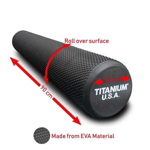 TITANIUM USA 90CM BLACK FOAM ROLLER – Commercial Fitness Equipment